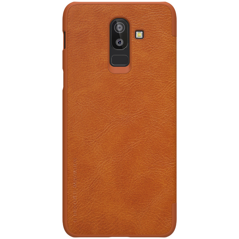 Nillkin Protective Case For Samsung Galaxy J8 2018 Auto Sleep Card Slot Flip PU Leather Cover