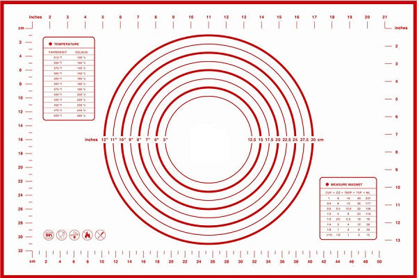 Honana Platinum Silicone Dough Fondant Mat Glass Fiber Reinforced  60 x 40cm Baking Mat