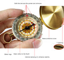 Outdoor Portable Brass Pocket G50 Copper Golden Compass Luminous Navigation Flip