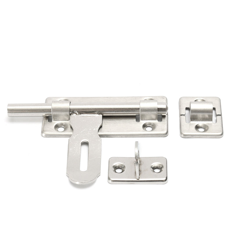 3.7 Inch Stainless Steel Hardware Door Lock Bolt Latch Padlock Clasp Catch Plate Set