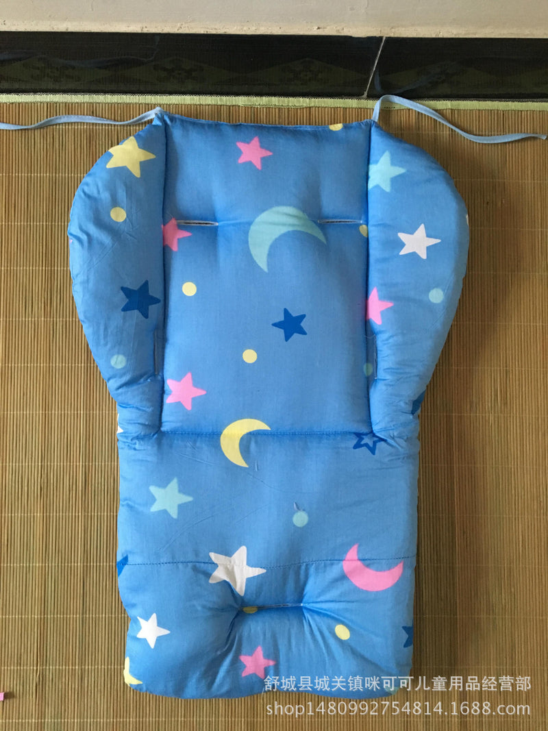 Baby children's trolley cotton pad thick cotton baby dining chair cushion accessories umbrella car seat cushion winter and summer 2