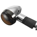 Motorcycle Chrome Smoke Bullet LED Turn Signal Blinker Cafe Racer Light Custom