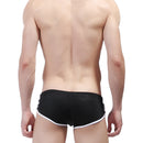 Swimming Trunks Drawstring Boxer Patchwork Side Button Swimsuits for Men