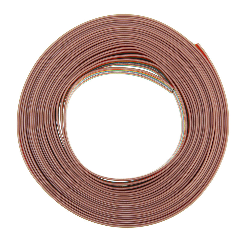 3pcs 5M 1.27mm Pitch Ribbon Cable 16P Flat Color Rainbow Ribbon Cable Wire Rainbow Cable