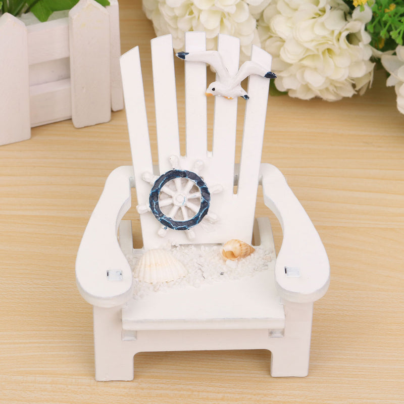 Mediterranean Style Wooden Mini Chairs Desktop Ornaments Home Garden Decoration Furnishings