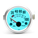2inch 52mm Chrome Rim Electrical Universal Car Oil Pressure Gauge
