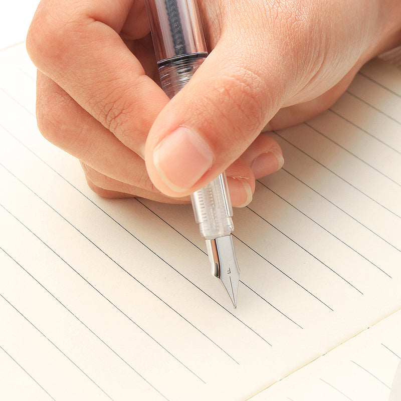 Transparent Fountain Pen 0.5mm Fine Nib Steel Ink Pens For Office Supplies School Gift Supplies