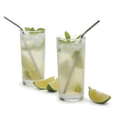 4Pcs Straw Set Reusable Straight Bent Stainless Steel Drinking Straws With Cleaning Cleaner Brush