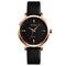 SKMEI 1457 Women Fashion Simple Dial Rose Gold Case Leather Strap Quartz Watch