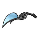 Universal Aluminum Skull Flame Rearview Wing Mirrors For Harley Motorcycle