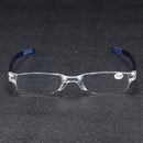 KCASA Light Weight Blue Rimless Resin Magnifying Best Reading Glasses Fatigue Relieve