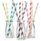 25Pcs Paper Straws For Birthday Wedding Decoration Party Straws Supply Creative Paper Drinking Straw