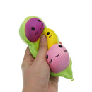 Colorful Pea Doll Squishy charm 15cm Slow Rising With Packaging Collection Gift Soft Toy