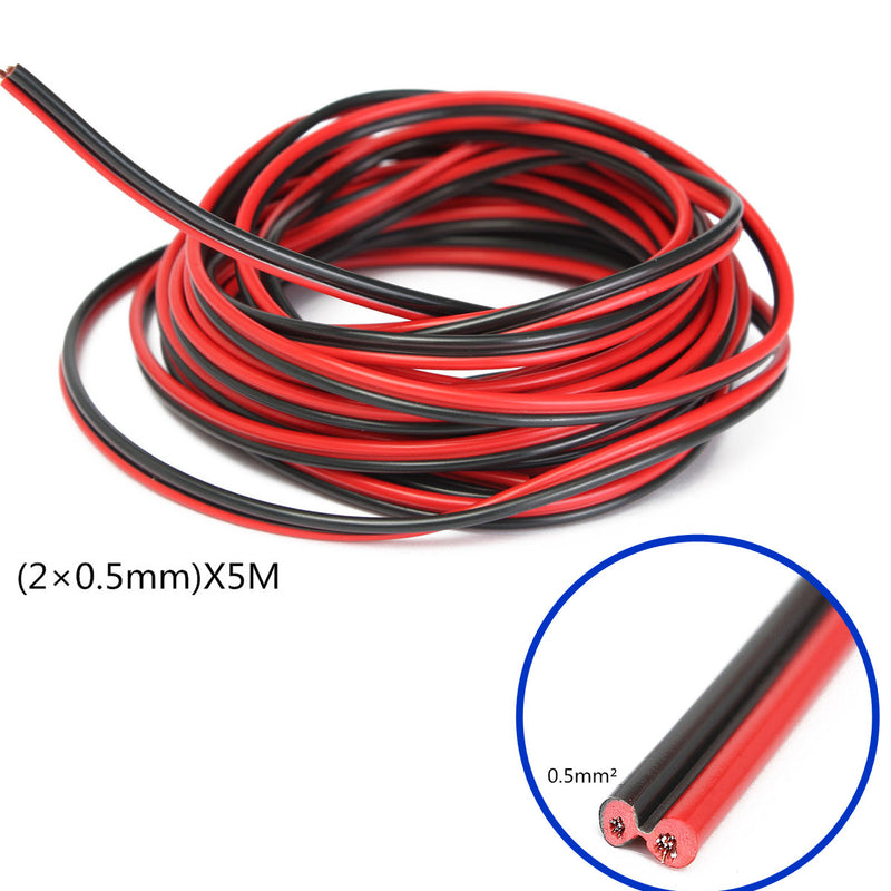 5M Speaker Cable Wire Vehicles Home Stereo HiFi Audio