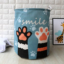 Dirty Clothes Storage Baskets Toy Storage Bucket Cartoon Folding Fabric Hamper Marble Laundry Basket