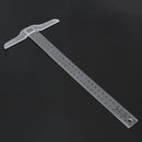 30cm Plastic Clear Head T-Square Graduated Measurement Ruler Home Garden Tool
