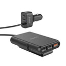 ORICO 52W 5 Port QC3.0 Car Charger with Extension Cord USB Quick Charger For iPhone 7 Samsung Xiaomi