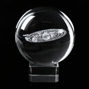 6cm Clear Glass Crystal Healing Ball Meditate Sphere Mascot Planet Space Decor