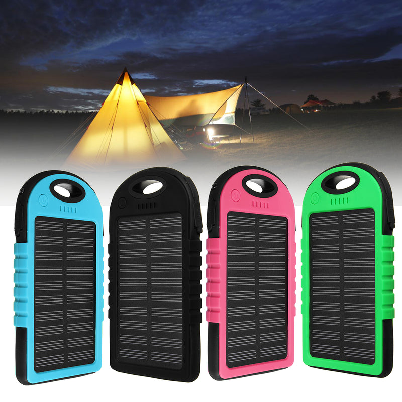Portable 4000mAh Solar Powered System LED USB Battery Charger Box Case for Camping Outdoor