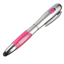 3 in 1 Capacitive Tough Screenn Pen with LED Flashlight Ballpoint Pen