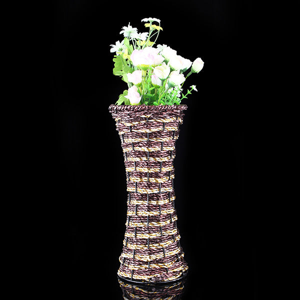 28cm Vine Rotin Rattan Vase Zakkz Flower Bottle Ornaments Flower Arrangement Home Decor