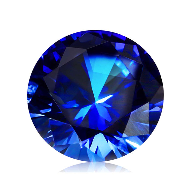 5.25ct Natural Blue Sapphire Ring Size Ceylon Gemstone ROUND Cut Shape 9x9x5mm Decorations