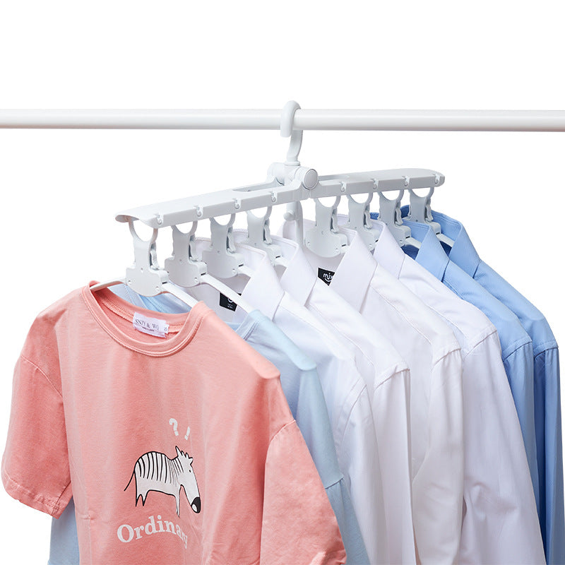 Honana Home 360 Degree Rotation Multifunctional Foldable 8 in 1 Cloth Hanger