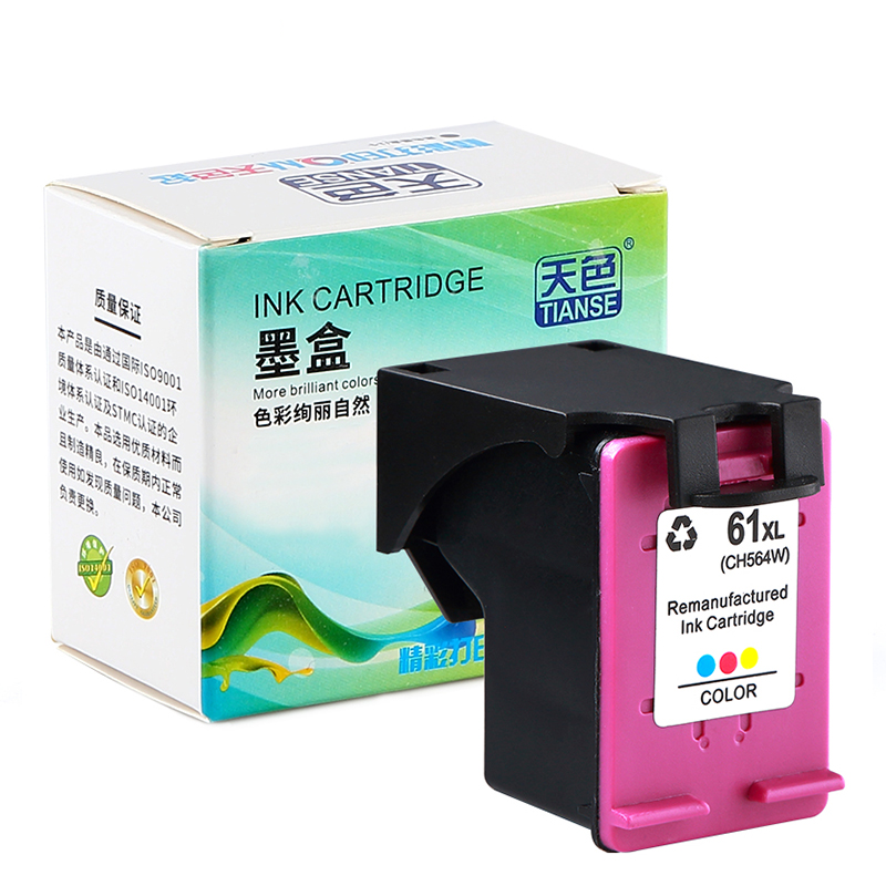 TIANSE 1 Pack 61XL 61 XL Replacement Ink Cartridge HP61 61 for HP Deskjet 1000 1050 1055 2000 2050 2512 3000 J110a J210a J310a 5530 4500 Printer Ink