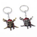 Halloween Cool Zinc Alloy Keychain Captain Jack Skeleton Skull Double Knives Metal Keychain
