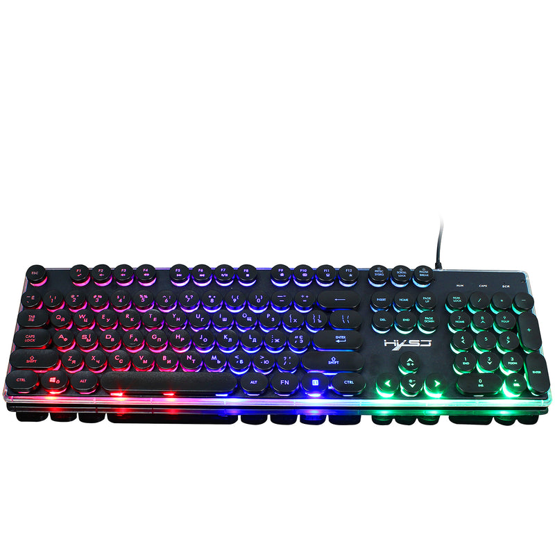 V300 104 key Backlit Wired Russian Gaming Keyboard and 1600DPI Gaming Mouse Combo for PC Laptop