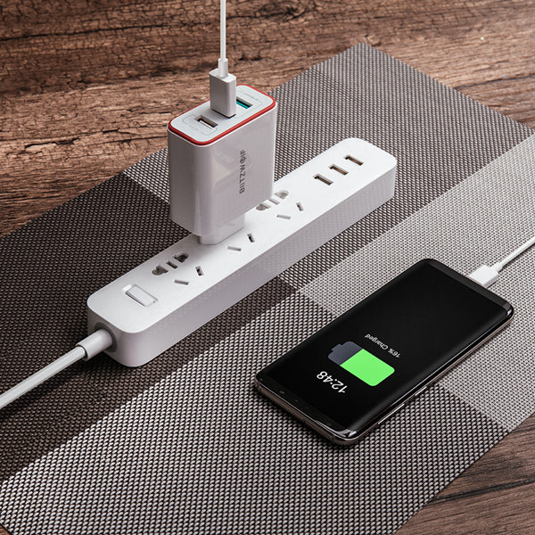 BlitzWolf BW-PL2 30W QC3.0 3 Ports USB Charger EU Adapter With Power3S Tech For Smartphone Tablet