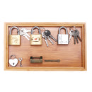 Montessori Locks and Keys with Bamboo Tray Practical Life Material Educational Toys for Children Preschool Learning Materials