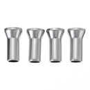 4 X TR414 Chrome Wheel Tyre Valve Caps Stem Covers 27mm 20mm Alloy Silver Set