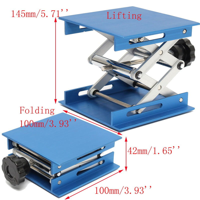 4inch Aluminum Lifting Platforms Stand Rack Scissor Lab-Lifting Oxide Lab Jack Stand Scissor