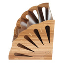 5 Layers Fan Shaped Wooden File Holder Bookshelf Desktop Organizer Storage Shelf A4 File Tray Books Holder Office School Home Supplies