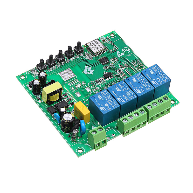 AC 220V 10A Control Smart Switch Point Remote Relay 4 Channel WiFi Module Without Shell