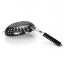 Non Stick BBQ Grilling Skillet with Folding Handle Round BBQ Pizza Grill Pan For Veggies Seafood BBQ