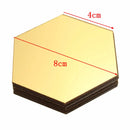 12pcs 3D Mirror Hexagon Vinyl Removable Wall Sticker Decal Home Decor Art DIY