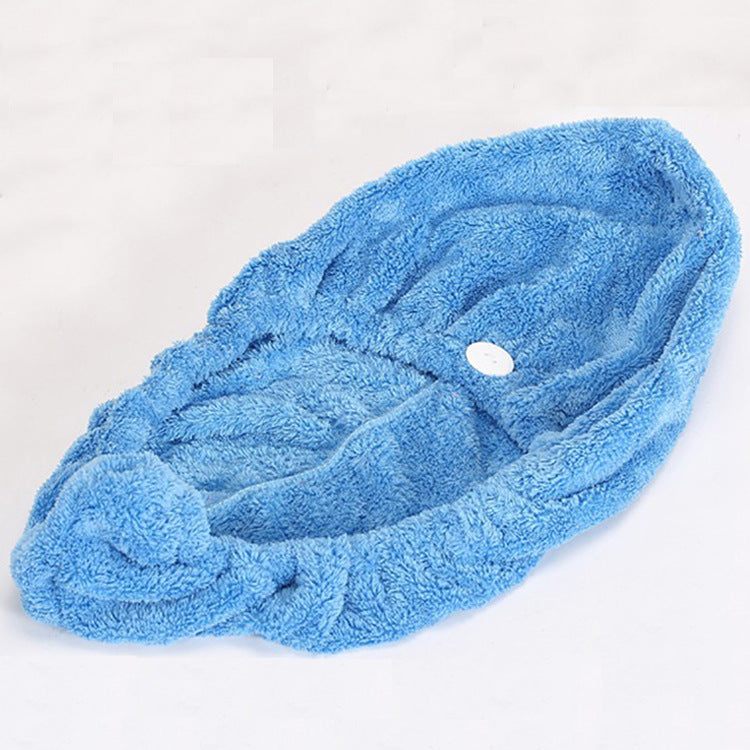 Honana BX-577 Bathroom Coral Elastic Band Quick Drying Bath Towel Hair Drying Cap Salon Spa Towel