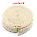 1 Inch Flat 15 Foot Cotton Wick For Oil Lamps and Lanterns 4.5M Length