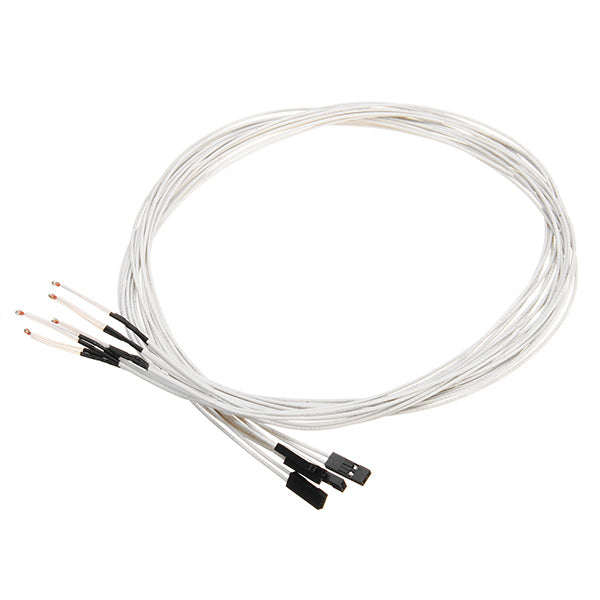 FLSUN 5PCS 100K 1% NTC Single Ended Glass Sealed Thermistor Temperature Sensor For 3D Printer