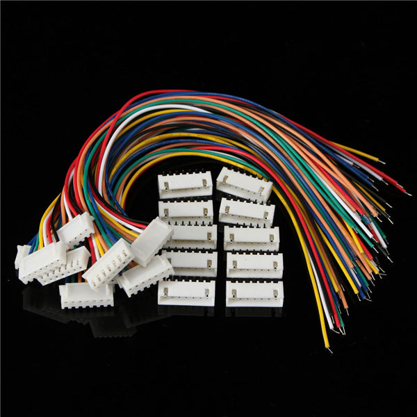 Excellway 6S1P 10pcs 6S1P Balance Charger Cable Wire Connector Male/Female Plug