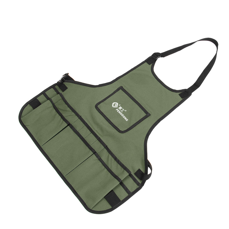 Waterproof Gardening Tool Belt Pouch Apron Electrician Bucket Bag w/ 14 Pockets