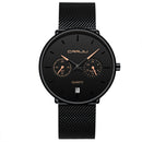 CRRJU 2162 Fashion Business Style 24hours Calendar Alloy Case Men Simple Dial Quartz Watch