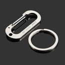 Sanrenmu SK010D Number Zero Stainless Steel Carabiner Tool Key Chain Lucky
