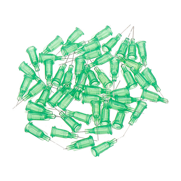 50Pcs/Set 1/2'' Blunt Tip Dispensing Needle w/ Clear Protector for Syringe Refilling and Measuring Liquid Industrial Glue Applicator Different Gauge