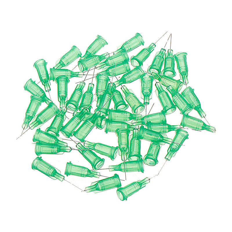 50Pcs/Set 1/2'' Blunt Tip Dispensing Needle w/ Clear Protector for Syringe Refilling and Measuring Liquid Industrial Glue Applicator Different Gauge