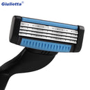 GFLV 4pcs 3 Layers Blades Shaving Razor Shaver Heads Replacement for Gillette