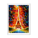 Miico Hand Painted Oil Paintings Eiffel Tower Scenery Wall Art For Home Decoration