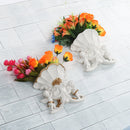 Wall Hanging Flower Pot Cupid Angel Plaster Corbel Shelf Rococo Style Garden DIY